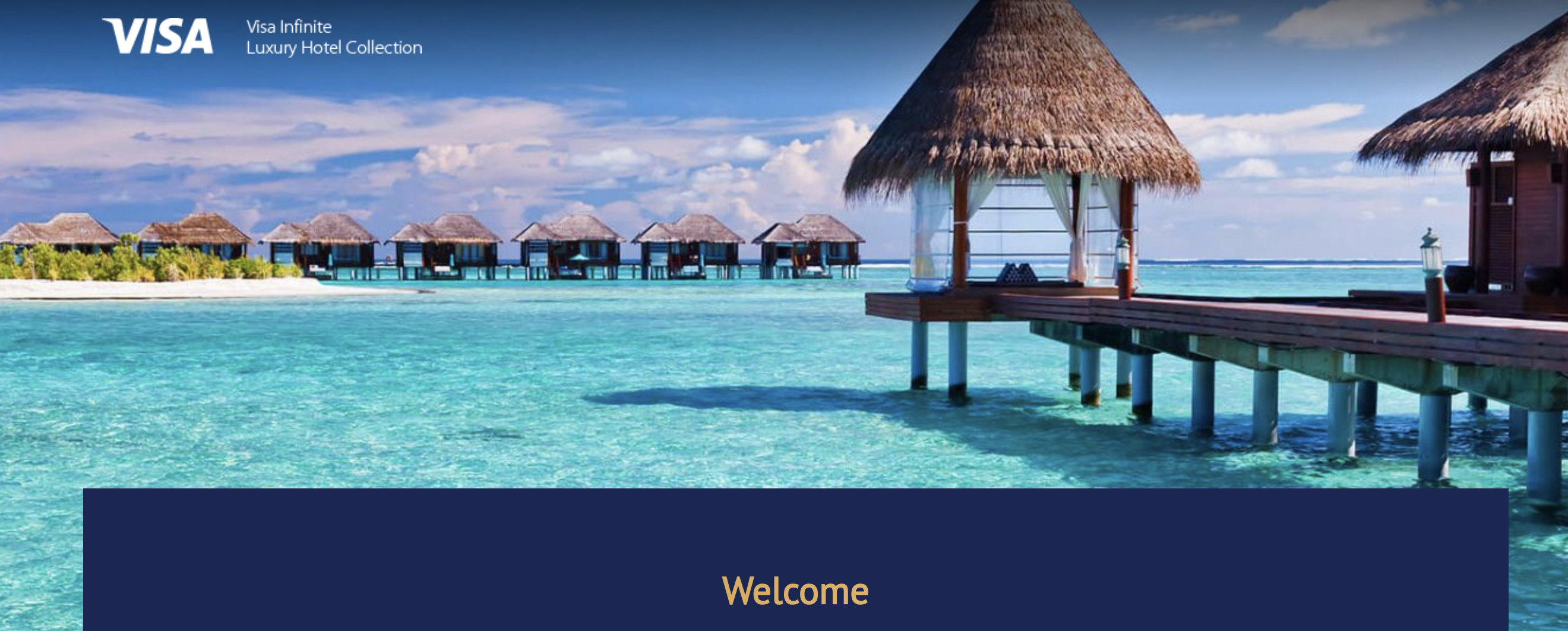 Visa Infinite hotel collection front page